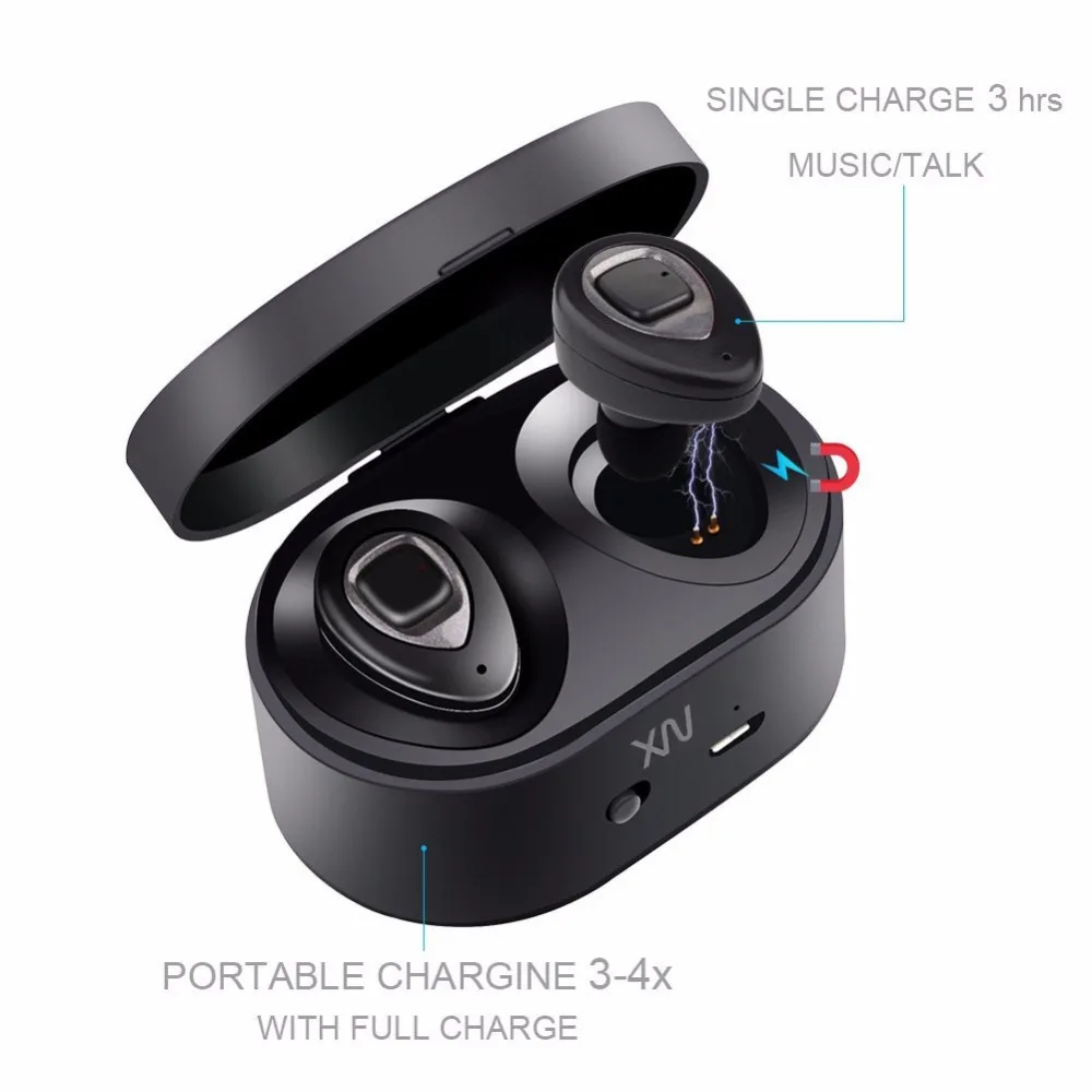 Беспроводные наушники XIAOWU Спортивная мини-гарнитура Hi-Fi музыка Bluetooth 4 2 в с