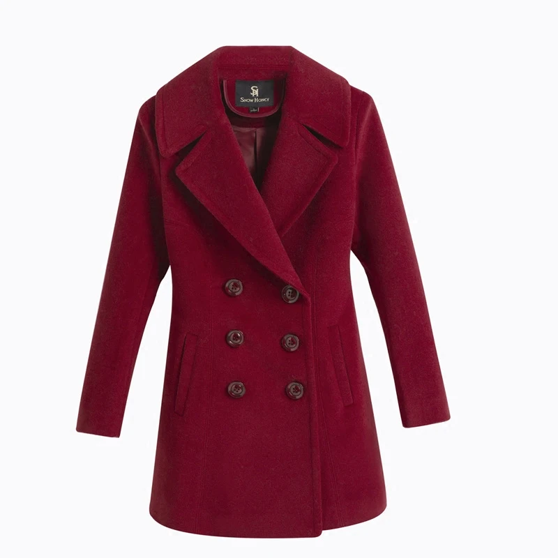 European Winter Fashion Women Jackets Female Blends Autumn Woolen Warm Overcoat Solid Casual Wool Coat Overized Clothing YXL32 | Женская
