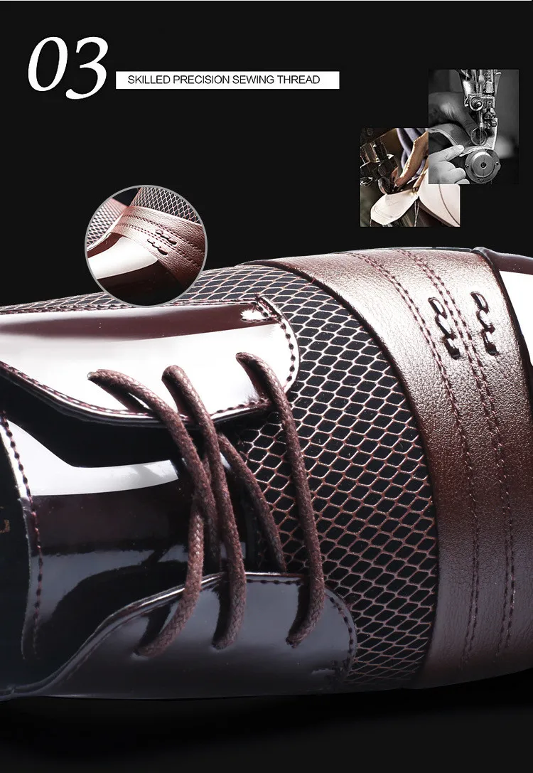 Brand Patent Leather Business Mens Dress Shoes Pointed Toe Oxford Shoes For Men Breathable Mesh Formal Office Flats EU 38-48
Brand Patent Leather Business Mens Dress Shoes Pointed Toe Oxford Shoes For Men Breathable Mesh Formal Office Flats EU 38-48