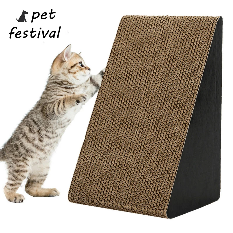 Pet Festival Cat scratch board Triangle Shape Corrugated Pet Cat Toy Pet Supplies High Quality Environmental Protection
Pet Festival Cat scratch board Triangle Shape Corrugated Pet Cat Toy Pet Supplies High Quality Environmental Protection