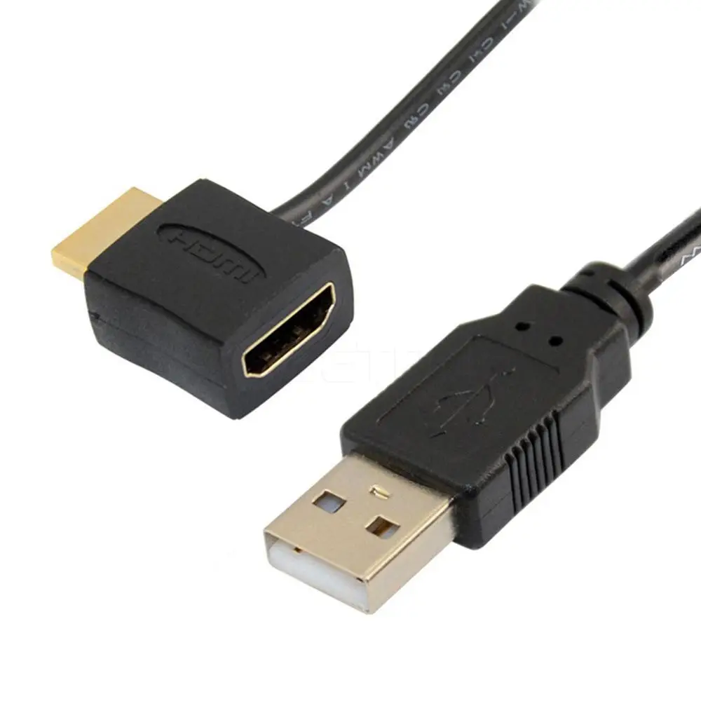 Kebidu адаптер Папа мама конвертер разъем HDMI совместим с 50 см USB 2 0 кабель питания