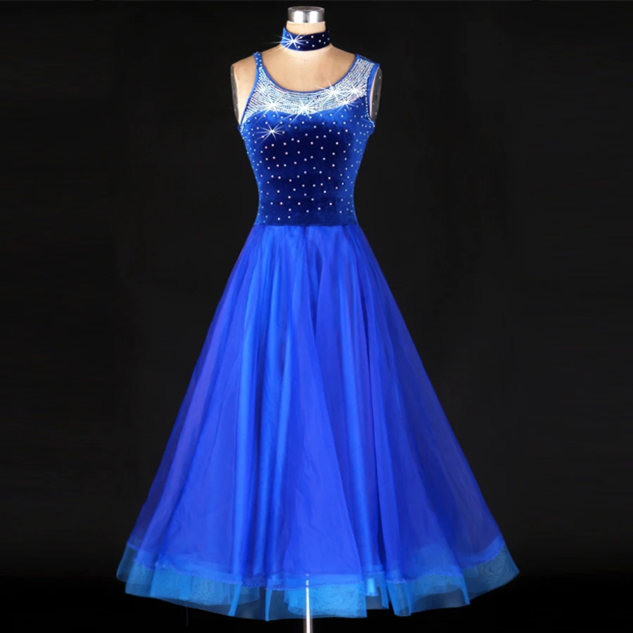 Ballroom Dance Dress Women Blue Luxury Rhinestone Jazz/Tango/Lulu Dance Dress Lady Viennese Waltz Dress Mermaid Costume Skirt
Ballroom Dance Dress Women Blue Luxury Rhinestone Jazz/Tango/Lulu Dance Dress Lady Viennese Waltz Dress Mermaid Costume Skirt