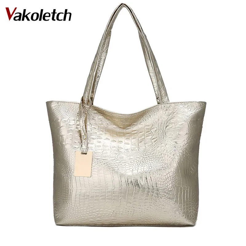 Brand Fashion Casual Women Shoulder Bags Silver Gold Black Crocodile Handbag PU Leather Female Tote Bag Ladies Hand Bag KL585
Brand Fashion Casual Women Shoulder Bags Silver Gold Black Crocodile Handbag PU Leather Female Tote Bag Ladies Hand Bag KL585