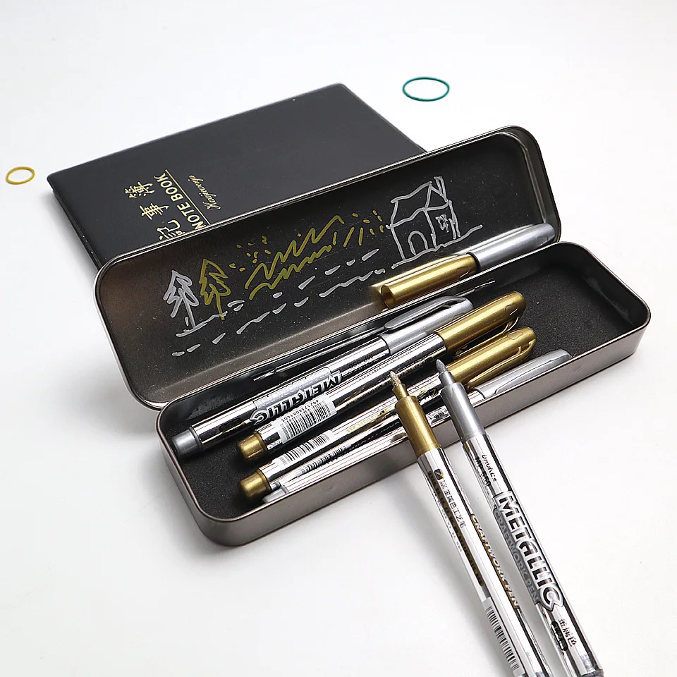 High Quality Metallic Color Craftwork Paint Pen Gold and Silver Paint Marker Tire Metal Surface CD Glass Waterproof Marking Pen
High Quality Metallic Color Craftwork Paint Pen Gold and Silver Paint Marker Tire Metal Surface CD Glass Waterproof Marking Pen