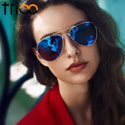 TRIOO Blue Mirror Sun Glasses For Women Classic Brand Colorful Sunglasses for Women Shades Designer Pilot Lunette Oculos Female
TRIOO Blue Mirror Sun Glasses For Women Classic Brand Colorful Sunglasses for Women Shades Designer Pilot Lunette Oculos Female