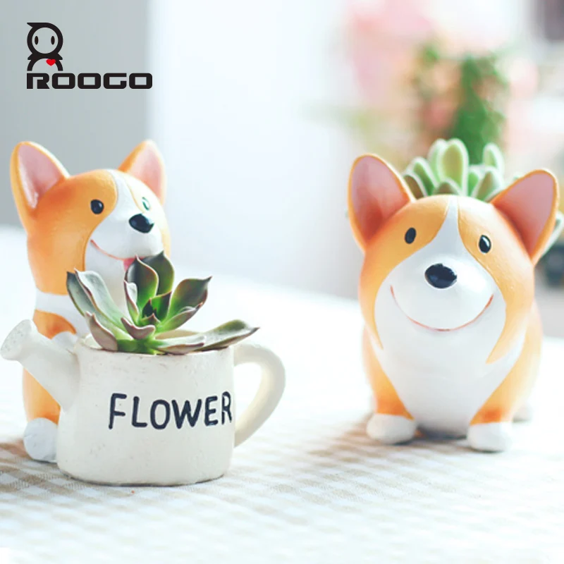 Roogo Creative Resin Flowerpot Kawaii Corgi Garden Pots Planters Bonsai Desk Succulent Flower Pot Mix Order Dropshipping
Roogo Creative Resin Flowerpot Kawaii Corgi Garden Pots Planters Bonsai Desk Succulent Flower Pot Mix Order Dropshipping