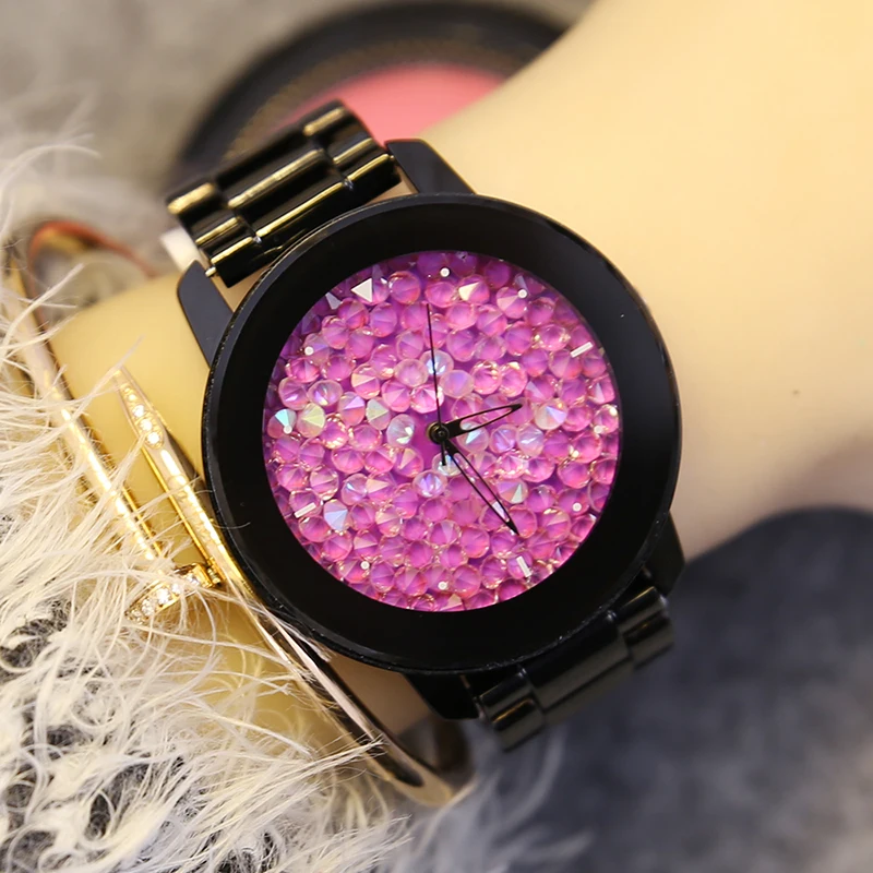 Fashion HK Luxury Brand Higth Quality Quartz Ladies Watch Full Black Steel Lady Dress Rhinestone Woman Clock Female Wristwatches
Fashion HK Luxury Brand Higth Quality Quartz Ladies Watch Full Black Steel Lady Dress Rhinestone Woman Clock Female Wristwatches