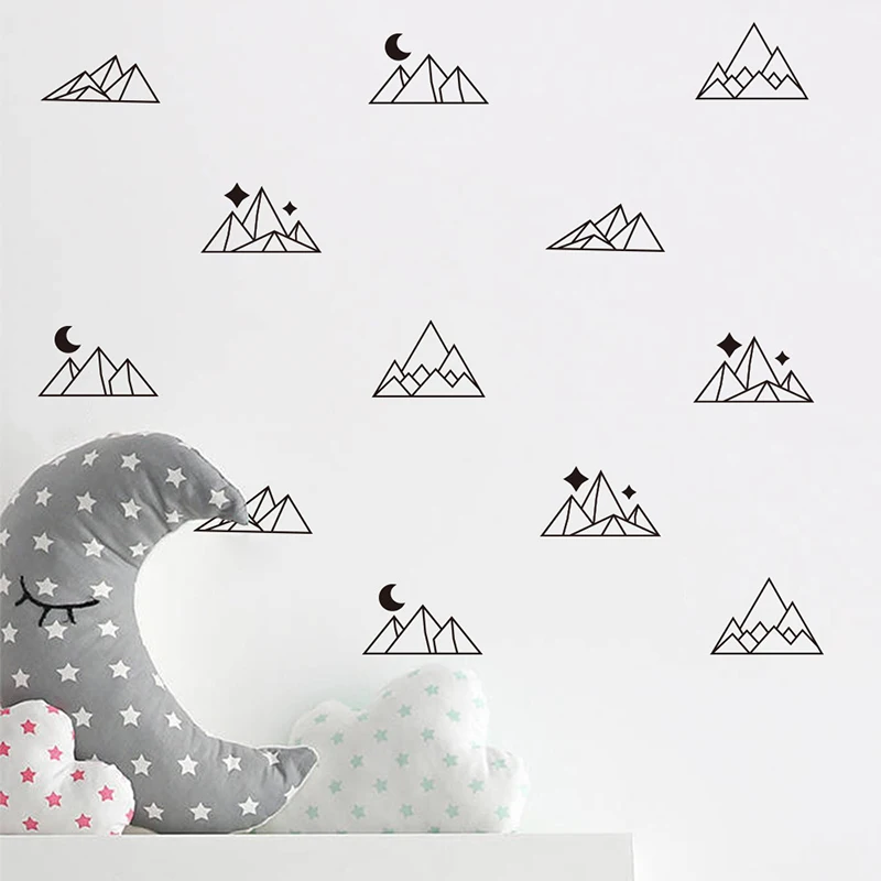12pcs Nordic style Mountains Wall Sticker Home Decor Kids Bedroom Wall Decals Cute Mountain Art Decor A10-017
12pcs Nordic style Mountains Wall Sticker Home Decor Kids Bedroom Wall Decals Cute Mountain Art Decor A10-017