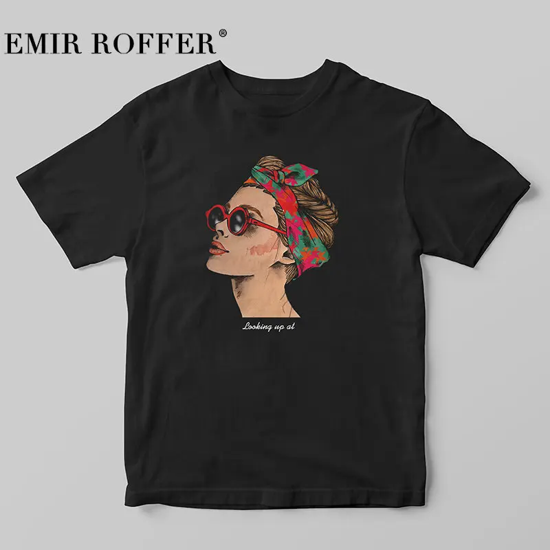 EMIR ROFFER 2019 модная женская футболка с крутым принтом белая хлопковая летняя