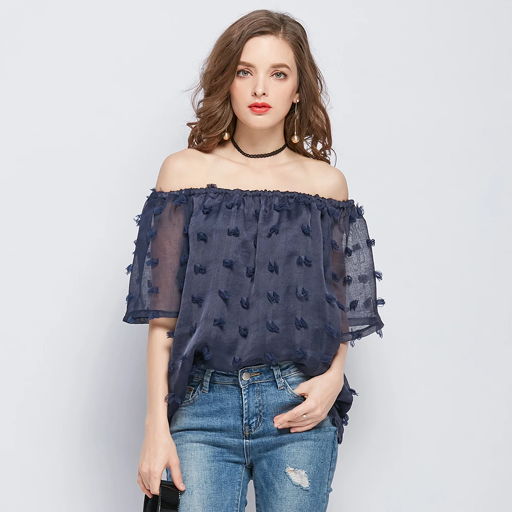 fashion woman loose blouse sexy slash neck female casual top solid blue beige womans blousa
fashion woman loose blouse sexy slash neck female casual top solid blue beige womans blousa