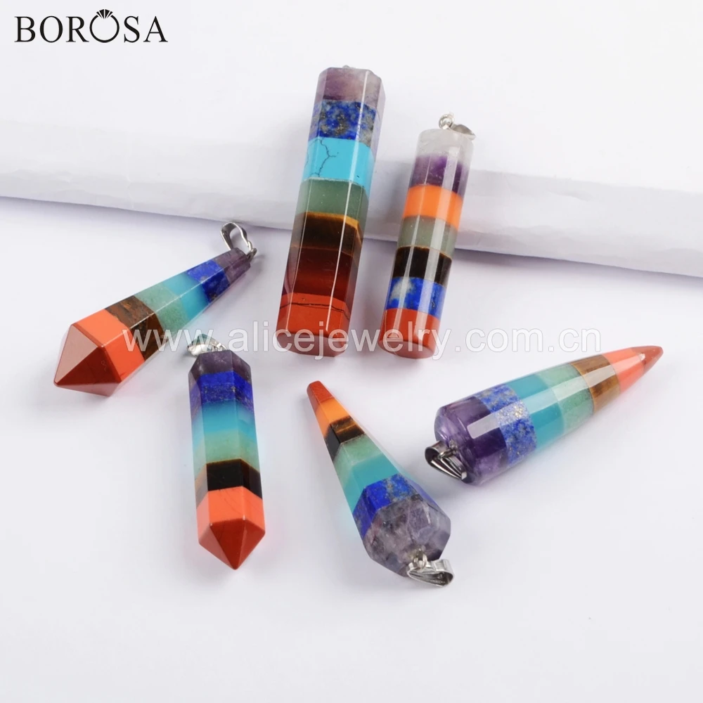 BOROSA 10PCS Boho Multi-kind Stones Colorful Different Shape Pendant Beads Silver Color Mixed Color for Necklace Jewelry WX1070
BOROSA 10PCS Boho Multi-kind Stones Colorful Different Shape Pendant Beads Silver Color Mixed Color for Necklace Jewelry WX1070