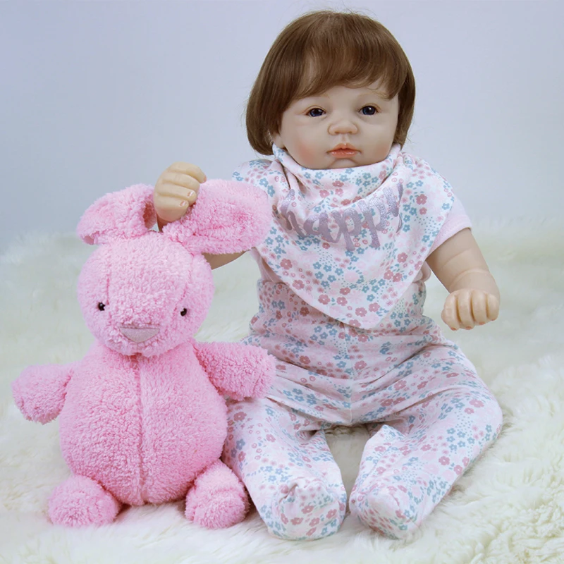 Soft Vinyl Girls Lifelike Reborn Baby Doll Realistic Silicone Alive Baby Doll with Rabbit Doll Bottle Magnetic Pacifier Kid Gift
Soft Vinyl Girls Lifelike Reborn Baby Doll Realistic Silicone Alive Baby Doll with Rabbit Doll Bottle Magnetic Pacifier Kid Gift
