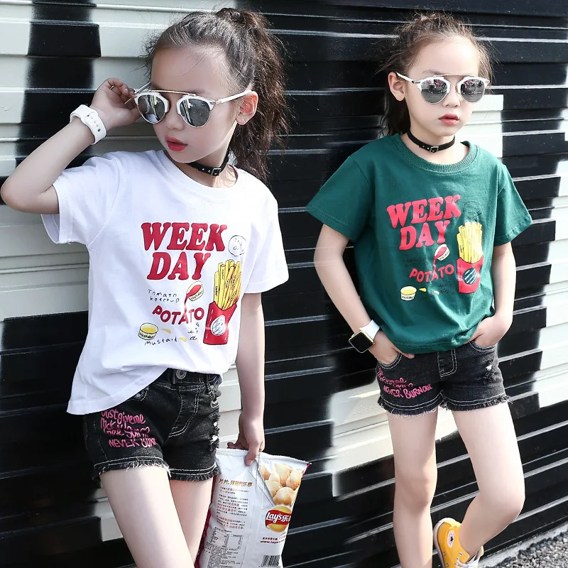 Girl Summer T-shirt 2020 New Baby Girls Cotton T Shirt Girls Letter Print Tops Short Sleeve T-shirt Kids Tees Children Clothes
Girl Summer T-shirt 2020 New Baby Girls Cotton T Shirt Girls Letter Print Tops Short Sleeve T-shirt Kids Tees Children Clothes