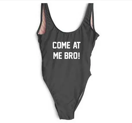 US SIZE S-XL Customize Swimwear Come at Me Bro Printed Bodysuit One Piece Bathing Suit high Cut Swimsuit Sexy Women Jumpsuit
US SIZE S-XL Customize Swimwear Come at Me Bro Printed Bodysuit One Piece Bathing Suit high Cut Swimsuit Sexy Women Jumpsuit