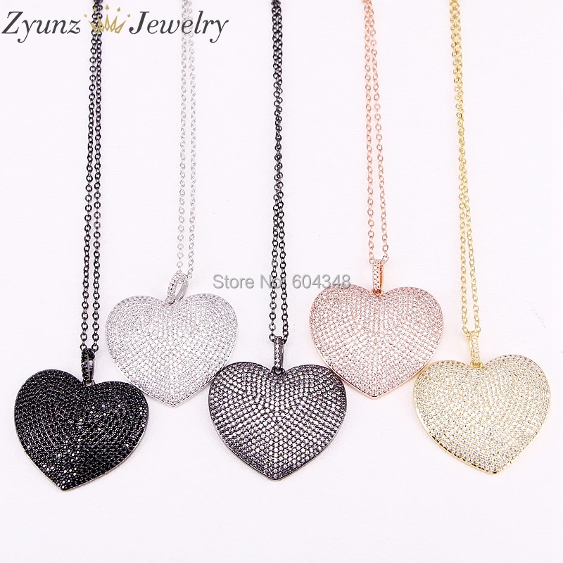 5 Strands ZYZ300-4100 Micro Pave Full CZ Stone Necklace Lovely Heart Necklaces & Pendants Women Lady Gifts
5 Strands ZYZ300-4100 Micro Pave Full CZ Stone Necklace Lovely Heart Necklaces & Pendants Women Lady Gifts