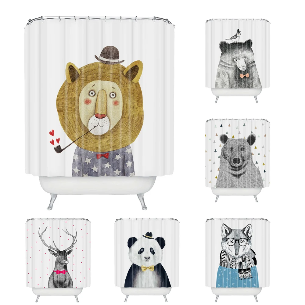 Wholesale Custom Cartoon Animal Shower Curtain Polyester Fabric Waterproof Bath Curtain 180CM Shower Curtain Bath Curtain
Wholesale Custom Cartoon Animal Shower Curtain Polyester Fabric Waterproof Bath Curtain 180CM Shower Curtain Bath Curtain