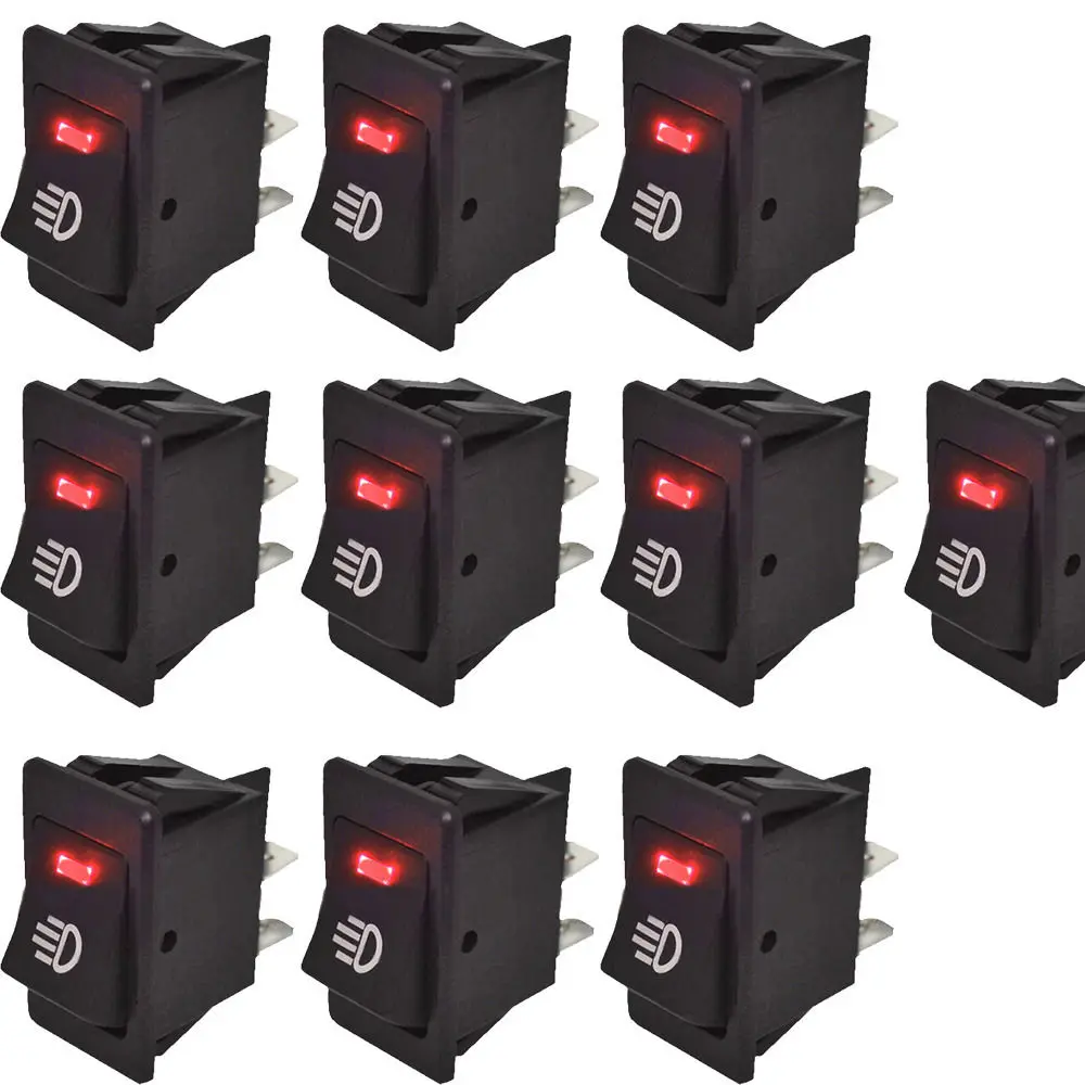 EE support 10 X 12V 35A Car Accessories Fog Light Switch Rocker Toggle Switch 4Pin Colors LED Dashboard Universal
EE support 10 X 12V 35A Car Accessories Fog Light Switch Rocker Toggle Switch 4Pin Colors LED Dashboard Universal