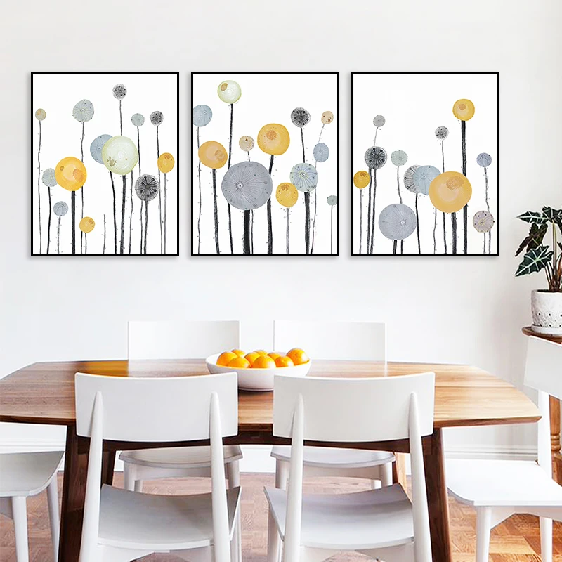 BALLEAY абстрактного искусства Растений Декор холста современный Wall ART Холст