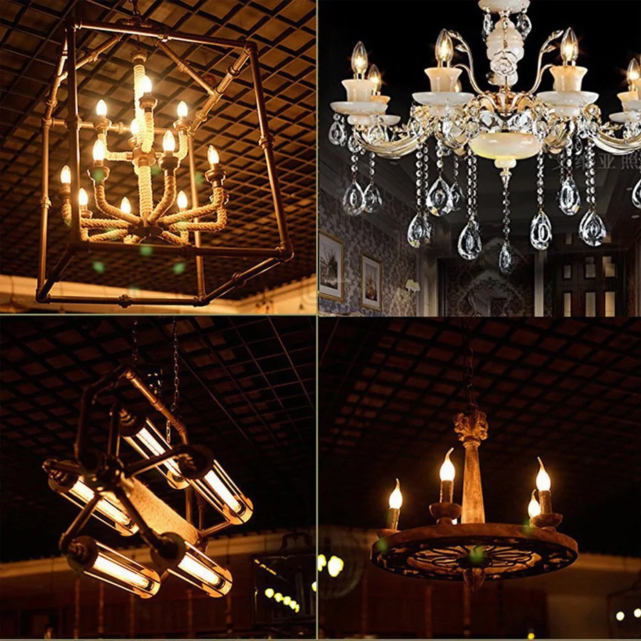 Lowest price 4pcs Led Filament bulb Vintage Edison C35 E14 2W 4W AC220V Clear Glass shell 360 Degree COB lamp candle light bulbs
Lowest price 4pcs Led Filament bulb Vintage Edison C35 E14 2W 4W AC220V Clear Glass shell 360 Degree COB lamp candle light bulbs