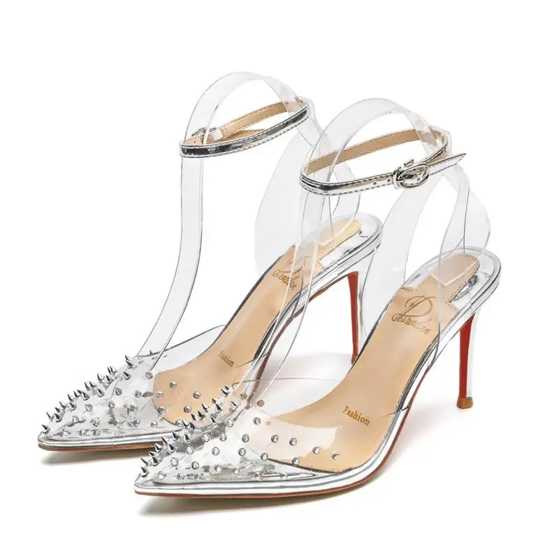 Fashion Celebrity Women Sexy Pumps High Heeled Lady Evening Party Sandals with Rivet Crystal Transparent Wedding Shoes Sandal
Fashion Celebrity Women Sexy Pumps High Heeled Lady Evening Party Sandals with Rivet Crystal Transparent Wedding Shoes Sandal