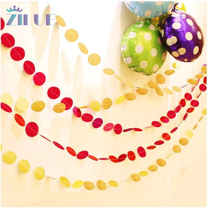 Zilue 2pcs/lot Paper Garland Decor Double-sided EVA Flashing Powder Ornaments for Wedding Party Home Store Decoration Supply 4m
Zilue 2pcs/lot Paper Garland Decor Double-sided EVA Flashing Powder Ornaments for Wedding Party Home Store Decoration Supply 4m