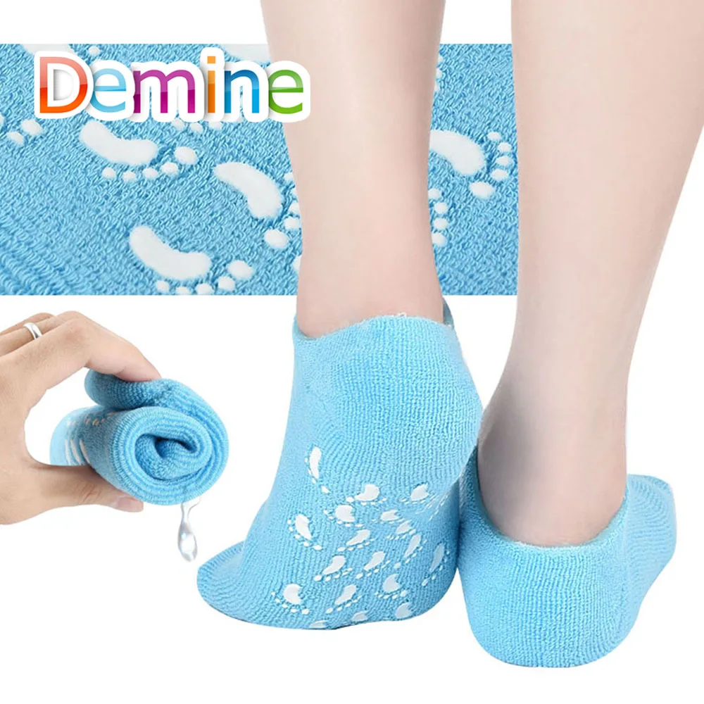 Silicone Gel Spa Foot Care Socks Whiten Moisturizing Exfoliating Sock Soften Dry Hard Cracked Skin Beauty Mask Inserts Heel Pad
Silicone Gel Spa Foot Care Socks Whiten Moisturizing Exfoliating Sock Soften Dry Hard Cracked Skin Beauty Mask Inserts Heel Pad