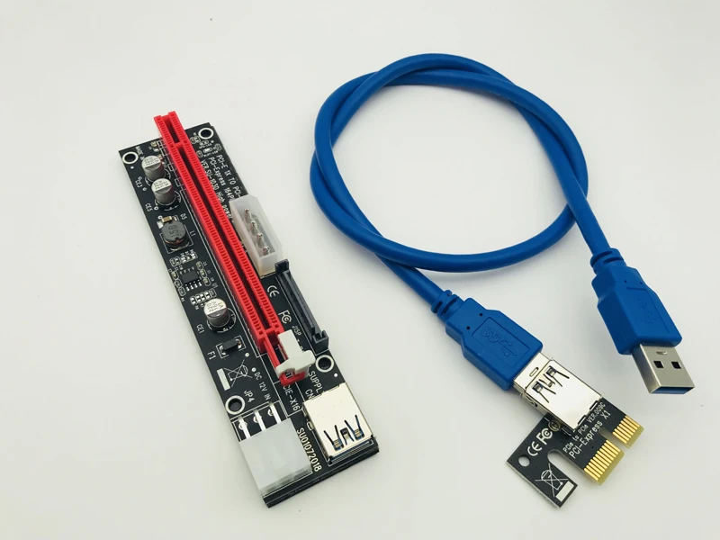 USB 3.0 PCIE PCI-E Extender Flexible Cable PCI Express 1X to 16X Riser Card SATA 4Pin 6Pin Pin ower for Bitcoin BTC Miner Mining
USB 3.0 PCIE PCI-E Extender Flexible Cable PCI Express 1X to 16X Riser Card SATA 4Pin 6Pin Pin ower for Bitcoin BTC Miner Mining