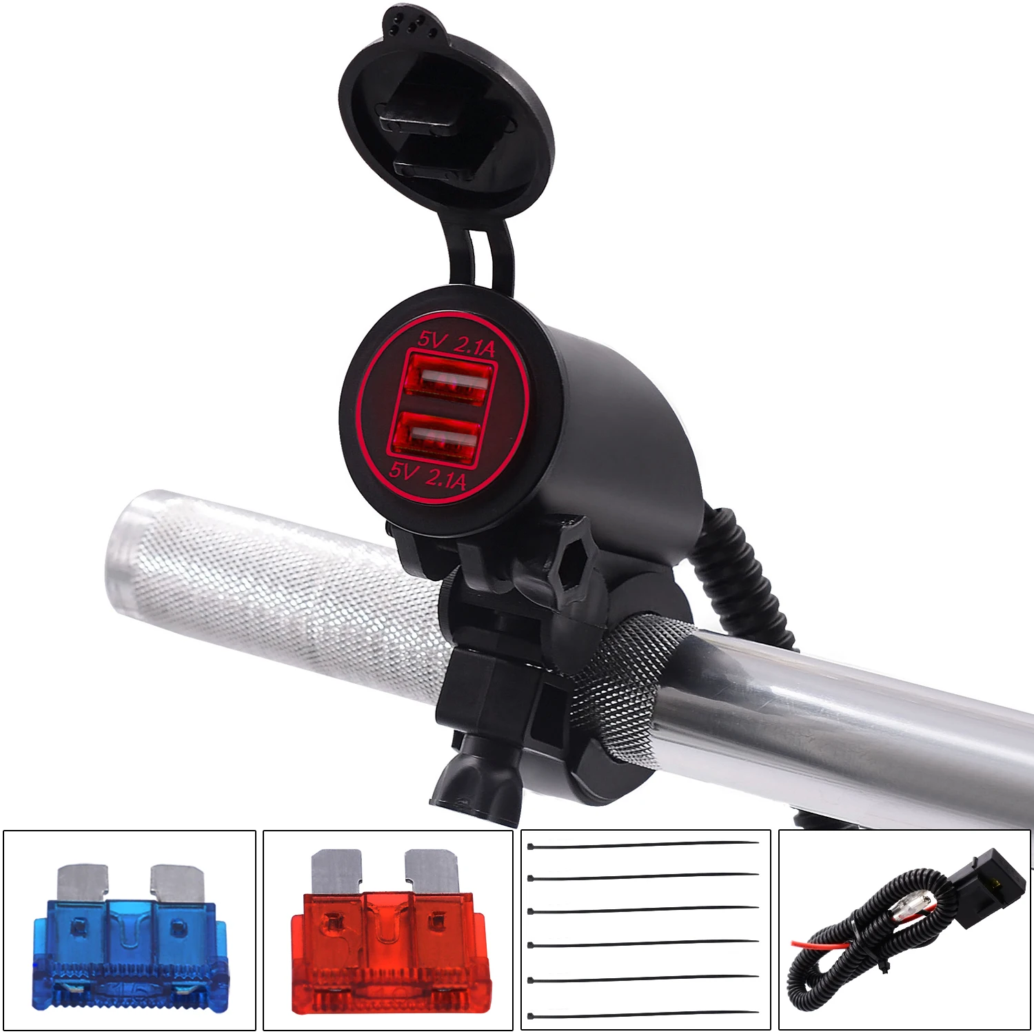 Universal Black Cigarette Car Charger 2.0 USB 4.2A Charging Socket Adapter Voltmeter Ammeter For Motorcycle
Universal Black Cigarette Car Charger 2.0 USB 4.2A Charging Socket Adapter Voltmeter Ammeter For Motorcycle