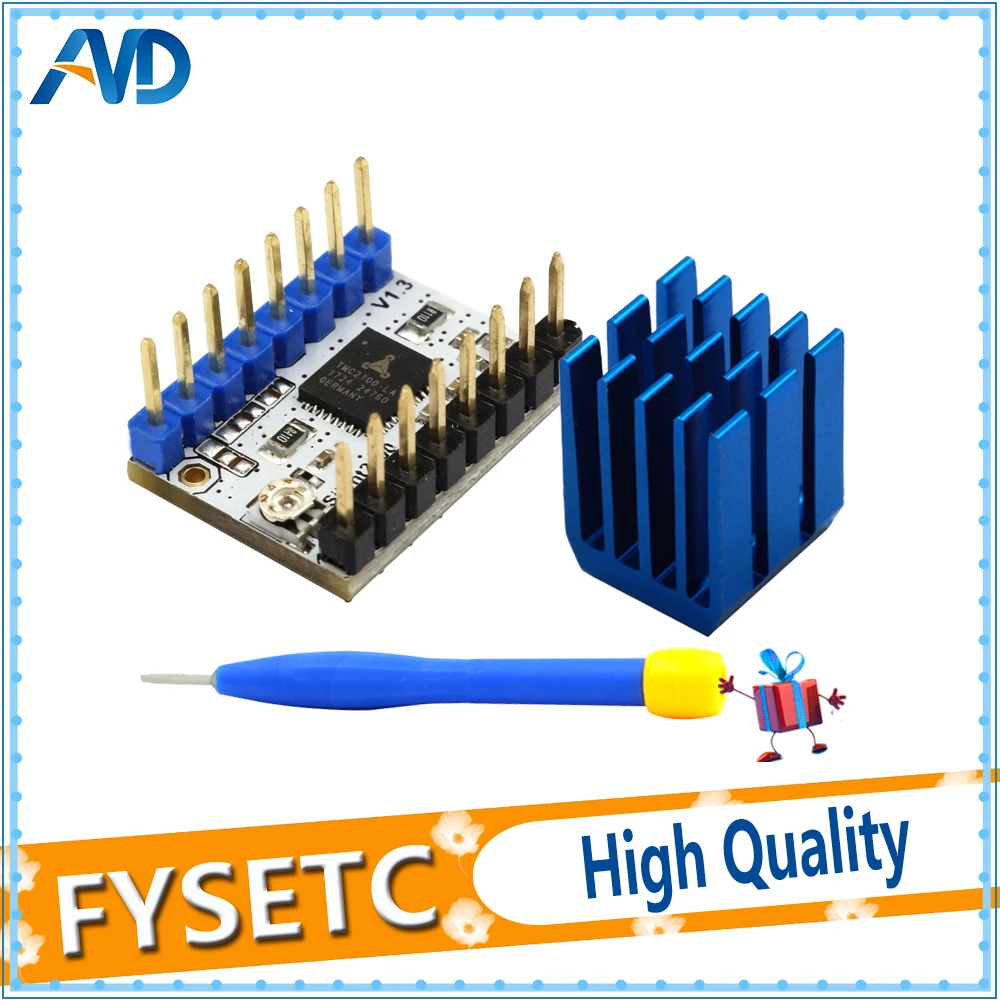 4pc Super Silent 3D Printer TMC2100 V1.3 Stepper Motor Driver 256 segments Stepstick Compatible w/ 32 bit For Mechanical Arm
4pc Super Silent 3D Printer TMC2100 V1.3 Stepper Motor Driver 256 segments Stepstick Compatible w/ 32 bit For Mechanical Arm