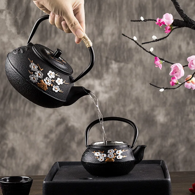 Cast Iron Tea Pot Set Japan Teapot Tetsubin Kettle Drinkware KungFu Tools Stainless Steel Strainer TeaKettle 300ml/600ml/800ml
Cast Iron Tea Pot Set Japan Teapot Tetsubin Kettle Drinkware KungFu Tools Stainless Steel Strainer TeaKettle 300ml/600ml/800ml
