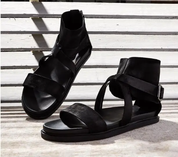 High top Thick heel open toe Summer Sandals for men Genuine leather Leisure Ankle Gladiators
High top Thick heel open toe Summer Sandals for men Genuine leather Leisure Ankle Gladiators