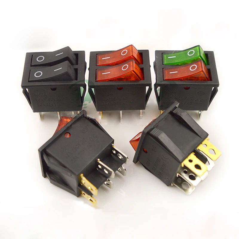 50pcs Push Button Rocker Switch KCD4-202-6P Double Boat Switch Rocker Power Switch Two Stalls Double Control 6 Feet
50pcs Push Button Rocker Switch KCD4-202-6P Double Boat Switch Rocker Power Switch Two Stalls Double Control 6 Feet