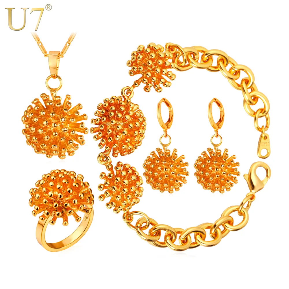 U7 Wedding Jewelry Sets For Women Gold/Silver Color Round Ball Shape African Bridal Jewelry Sets Wholesale S738
U7 Wedding Jewelry Sets For Women Gold/Silver Color Round Ball Shape African Bridal Jewelry Sets Wholesale S738