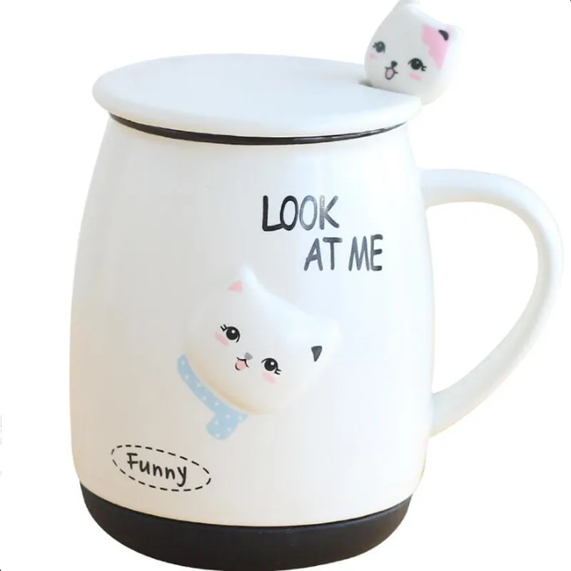 Cute ceramic cup Korean creative cup personality couple coffee milk large capacity simple mug with lid spoon
Cute ceramic cup Korean creative cup personality couple coffee milk large capacity simple mug with lid spoon
