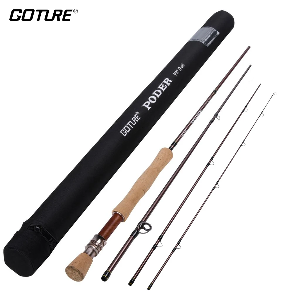 Goture Power 4 шт. удочка для ловли нахлыстом Графитовая Удочка с заготовками из