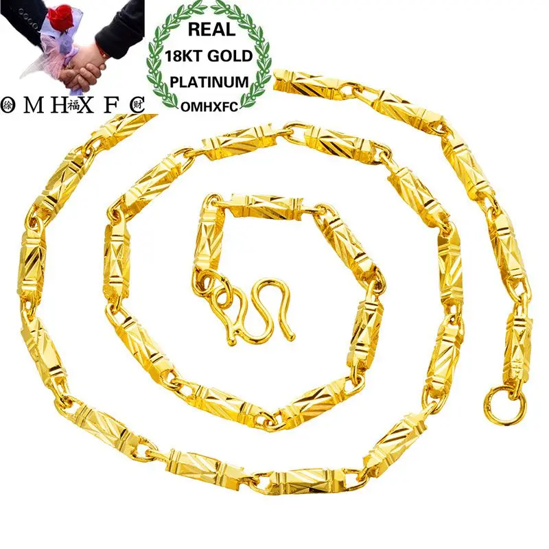 OMHXFC Wholesale European Fashion Male Party Birthday Wedding Gift Long 50cm Cylinder Real 18KT Gold Chain Necklace NL19
OMHXFC Wholesale European Fashion Male Party Birthday Wedding Gift Long 50cm Cylinder Real 18KT Gold Chain Necklace NL19