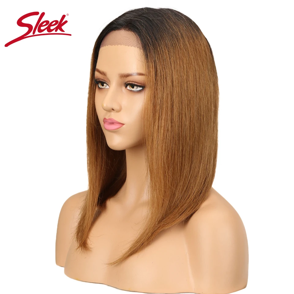 Sleek малайзийские волосы Remy Синтетические на кружеве человеческих волос парики