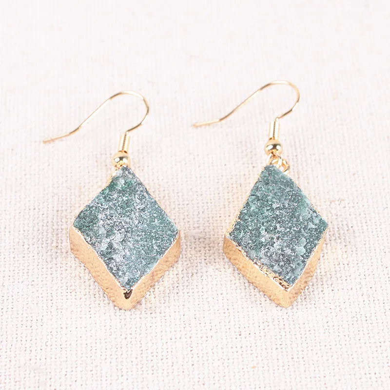 Green Aventurine Earrings Natural Stone Stud Druzy Earrings For Women Jewelry Handmade Rectangle Dangle Earing Eardrop
Green Aventurine Earrings Natural Stone Stud Druzy Earrings For Women Jewelry Handmade Rectangle Dangle Earing Eardrop
