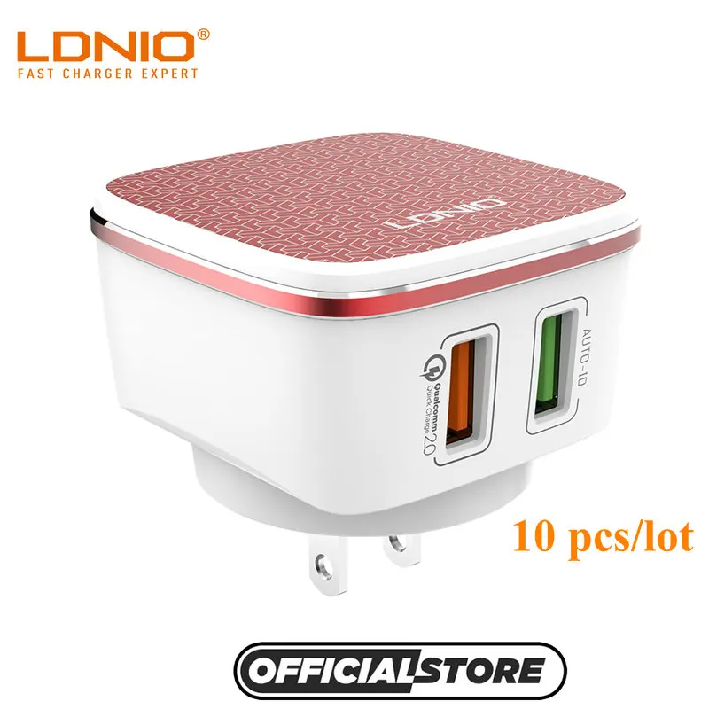 LDNIO оптовая продажа A2405Q двойное зарядное устройство USB для путешествий поддержка