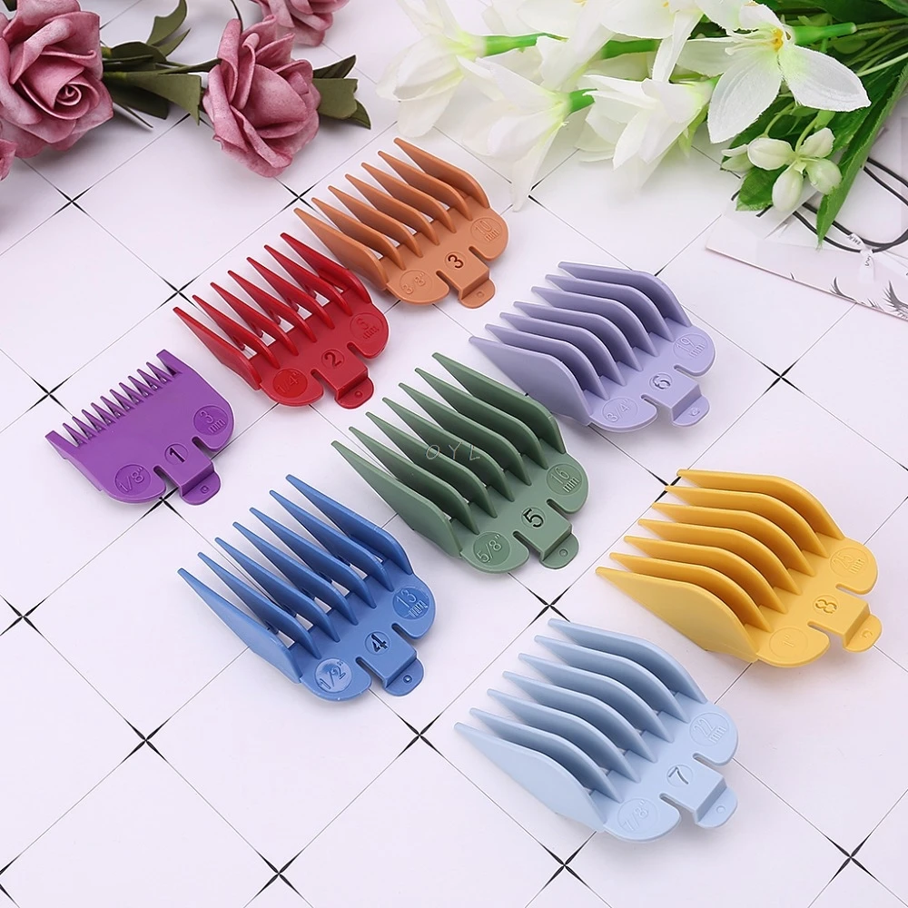 8Pcs/Set Universal Hair Clipper Limit Comb Guide Attachment Size 3/6/10/13/16/19/22/25mm Barber Replacement
8Pcs/Set Universal Hair Clipper Limit Comb Guide Attachment Size 3/6/10/13/16/19/22/25mm Barber Replacement