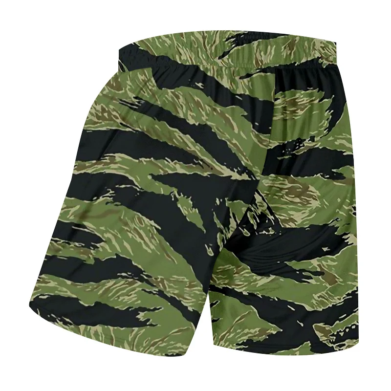 OGKB Новые Летние повседневные шорты мужские с крутым принтом зеленые камуфляжные