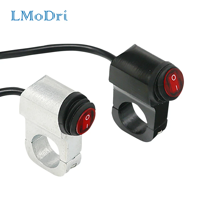 LMoDri Motorcycle Aluminium Alloy Switches 7/8" 22mm Handlebar Headlight Switch and 3 Wires with Red Led Light 12v 16A 2 Color
LMoDri Motorcycle Aluminium Alloy Switches 7/8" 22mm Handlebar Headlight Switch and 3 Wires with Red Led Light 12v 16A 2 Color