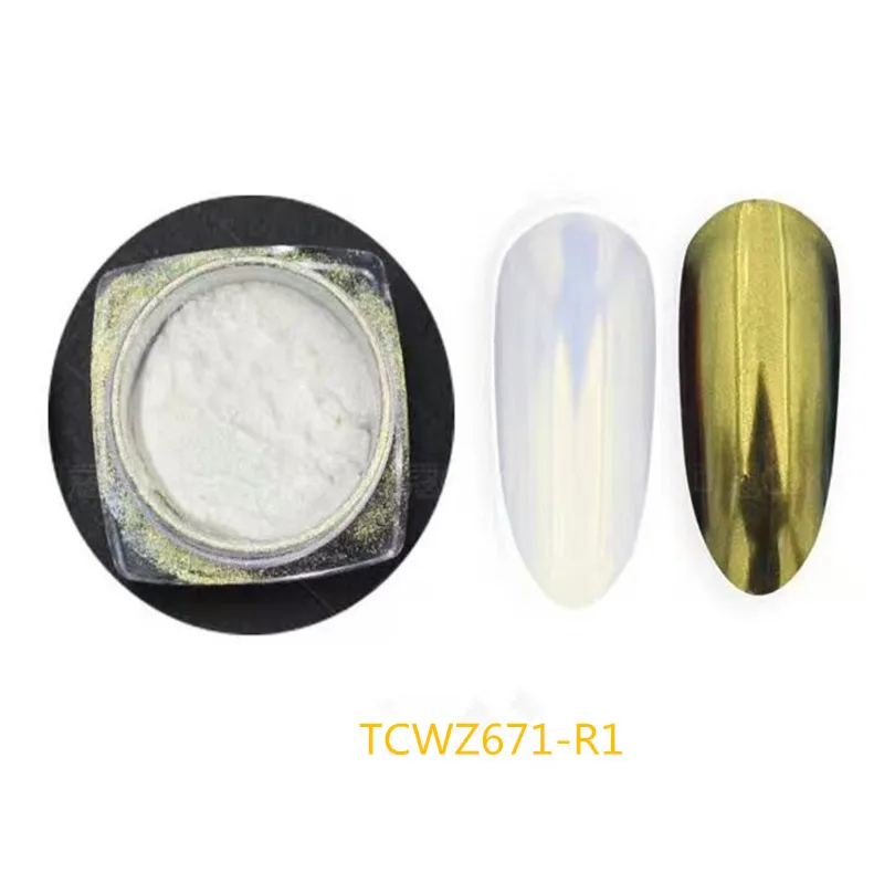 TCWZ671-R1 Tridimensional twinkling diamond gold color pearlescent powder Color shifting magic pigment for nail art or others
TCWZ671-R1 Tridimensional twinkling diamond gold color pearlescent powder Color shifting magic pigment for nail art or others