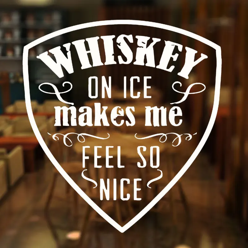 Whiskey On Ice Makes Me Feel So Nice Quotes Design Window Sticker Banner Wall Decals Removable Mural Bar Decoration 3W36
Whiskey On Ice Makes Me Feel So Nice Quotes Design Window Sticker Banner Wall Decals Removable Mural Bar Decoration 3W36
