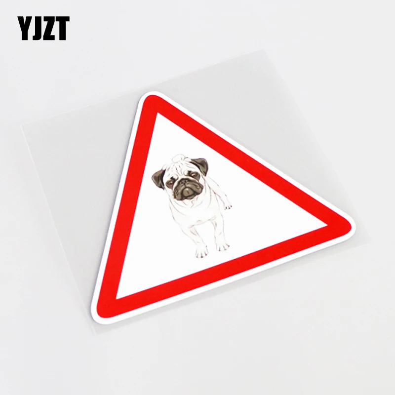 

YJZT 11CM*9.5CM Funny Animal Dog Warning Mark Car Sticker Decal PVC Accessories 13-0854