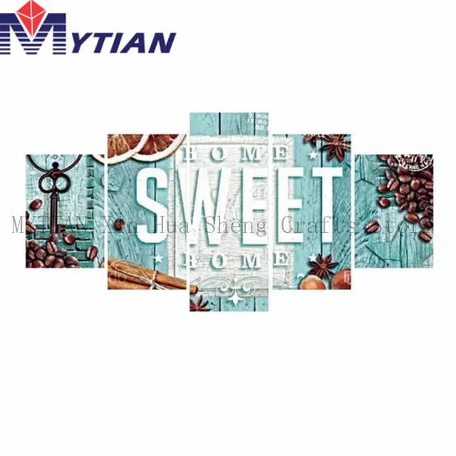 5D DIY Diamond Painting,Home Sweet Home, Full Round Square Drill 5pcs Multi-Picture Combination Diamond Embroidery Set Wall Arts
5D DIY Diamond Painting,Home Sweet Home, Full Round Square Drill 5pcs Multi-Picture Combination Diamond Embroidery Set Wall Arts