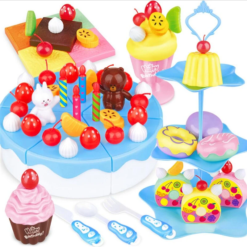 103Pcs ABS Plastic Cake Toys Children's Classic Kitchen Toys 6 Different Types Pink blue Boys And Girls Birthday Christmas Gifts
103Pcs ABS Plastic Cake Toys Children's Classic Kitchen Toys 6 Different Types Pink blue Boys And Girls Birthday Christmas Gifts