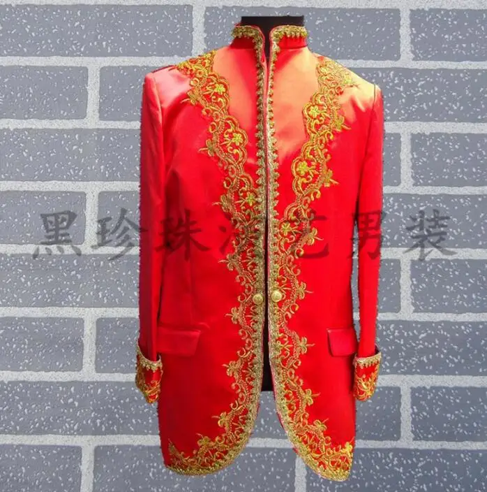 Red white men suits designs masculino homme terno stage costumes for singers men royal blazer dance clothes jacket style dress
Red white men suits designs masculino homme terno stage costumes for singers men royal blazer dance clothes jacket style dress