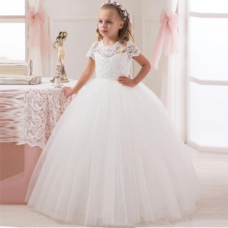 White Lace Ball Gown Flower Girl Dress For Wedding 2021 Princess Girls Pageant Dress Short Sleeve Kids Vestidos De Comunion
White Lace Ball Gown Flower Girl Dress For Wedding 2021 Princess Girls Pageant Dress Short Sleeve Kids Vestidos De Comunion