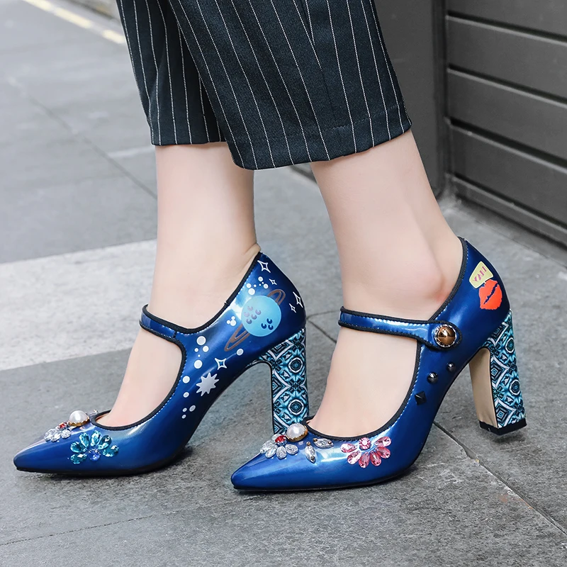 WETKISS Mary Jane Pumps Women Pointed Toe Pearl Footwear Print Crystal Shoes Female Stud High Heels Shoes Woman Spring 2019 New
WETKISS Mary Jane Pumps Women Pointed Toe Pearl Footwear Print Crystal Shoes Female Stud High Heels Shoes Woman Spring 2019 New